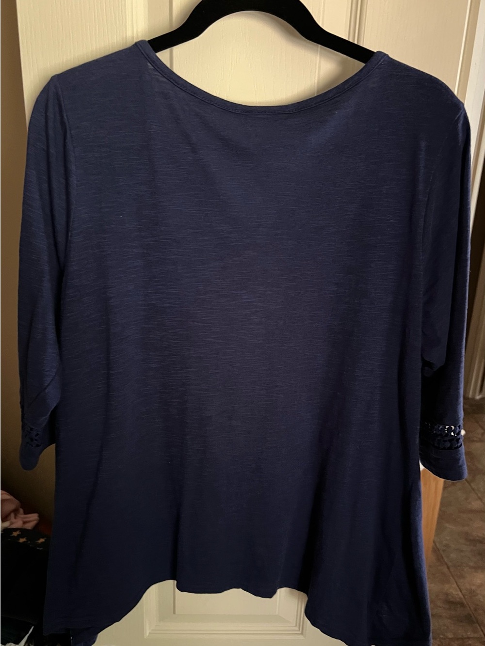 Wrangler Ladies Top with Decorative Pink & White Trim